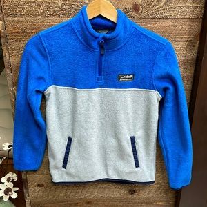 Eddie Bauer Boys' Quest Fleece 1/4-Zip Pullover Blue & Gray Medium (10/12)